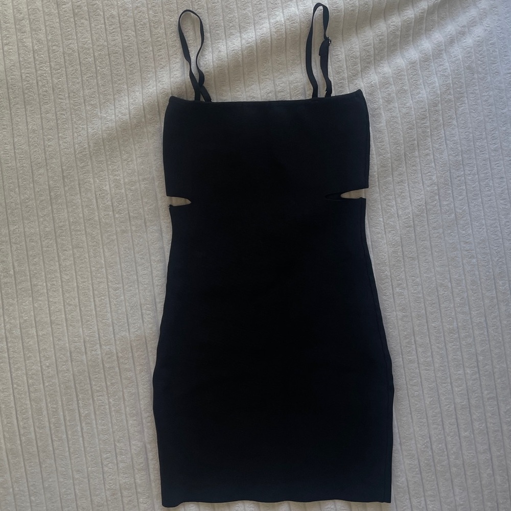 LF SEEK Black Bodycon Black Dress • Never Worn